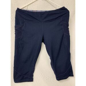 TANGERINE RN#83814 Women's Active Capri Legging Size Medium  dark Blue Color